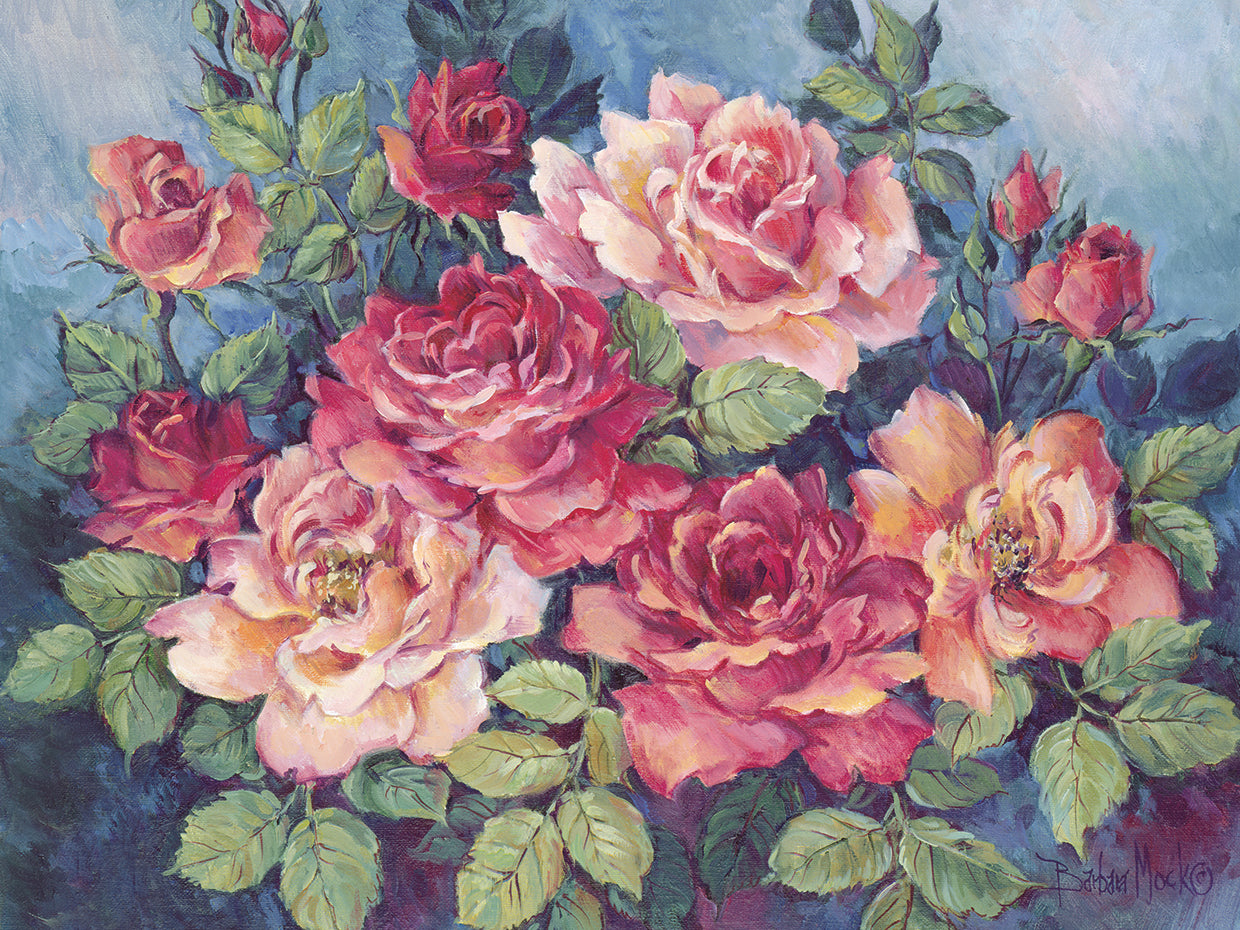 Arte de la lona de las rosas victorianas