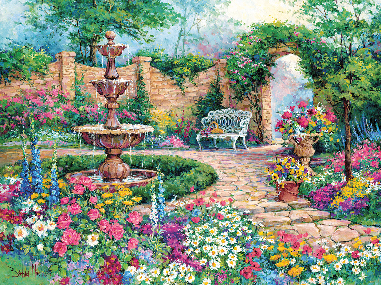 Arte de la lona del jardín tranquilo