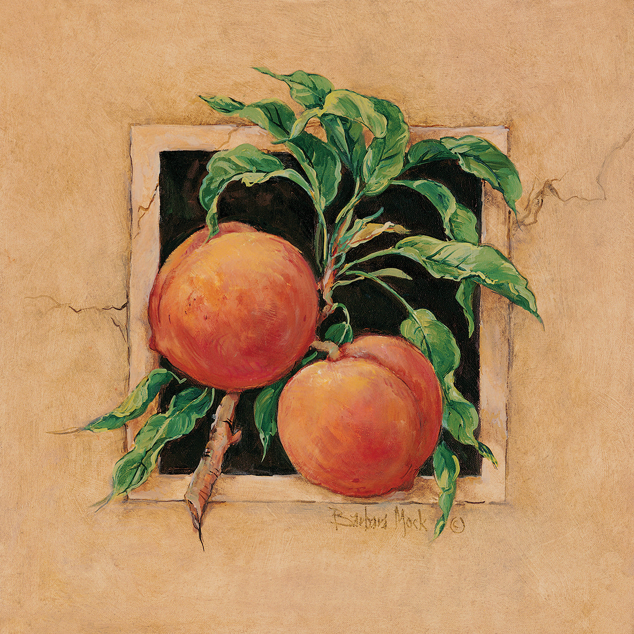 Lienzo cuadrado de melocotón