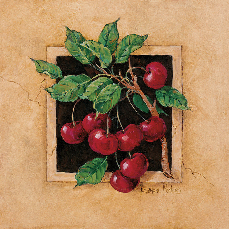 Arte de la lona del cuadrado de la cereza