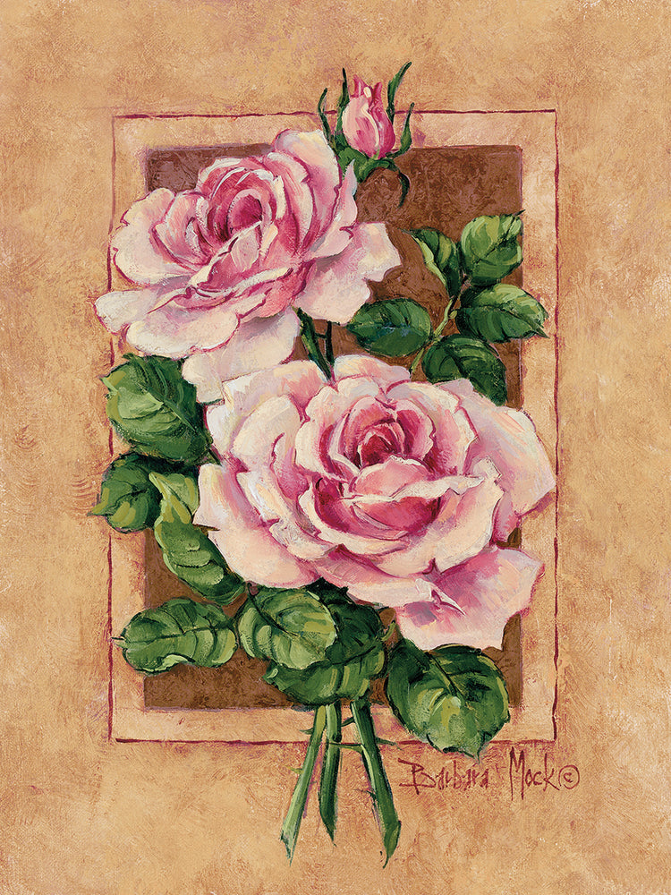 Arte de la lona del fresco de la rosa