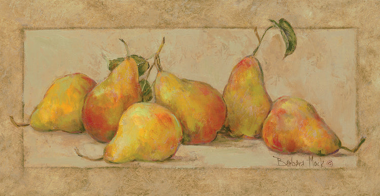 Cuadro en lienzo con fresco de pera