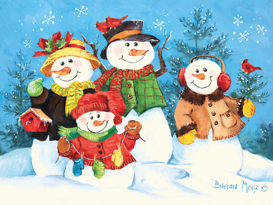 Snowman Family Canvas Art