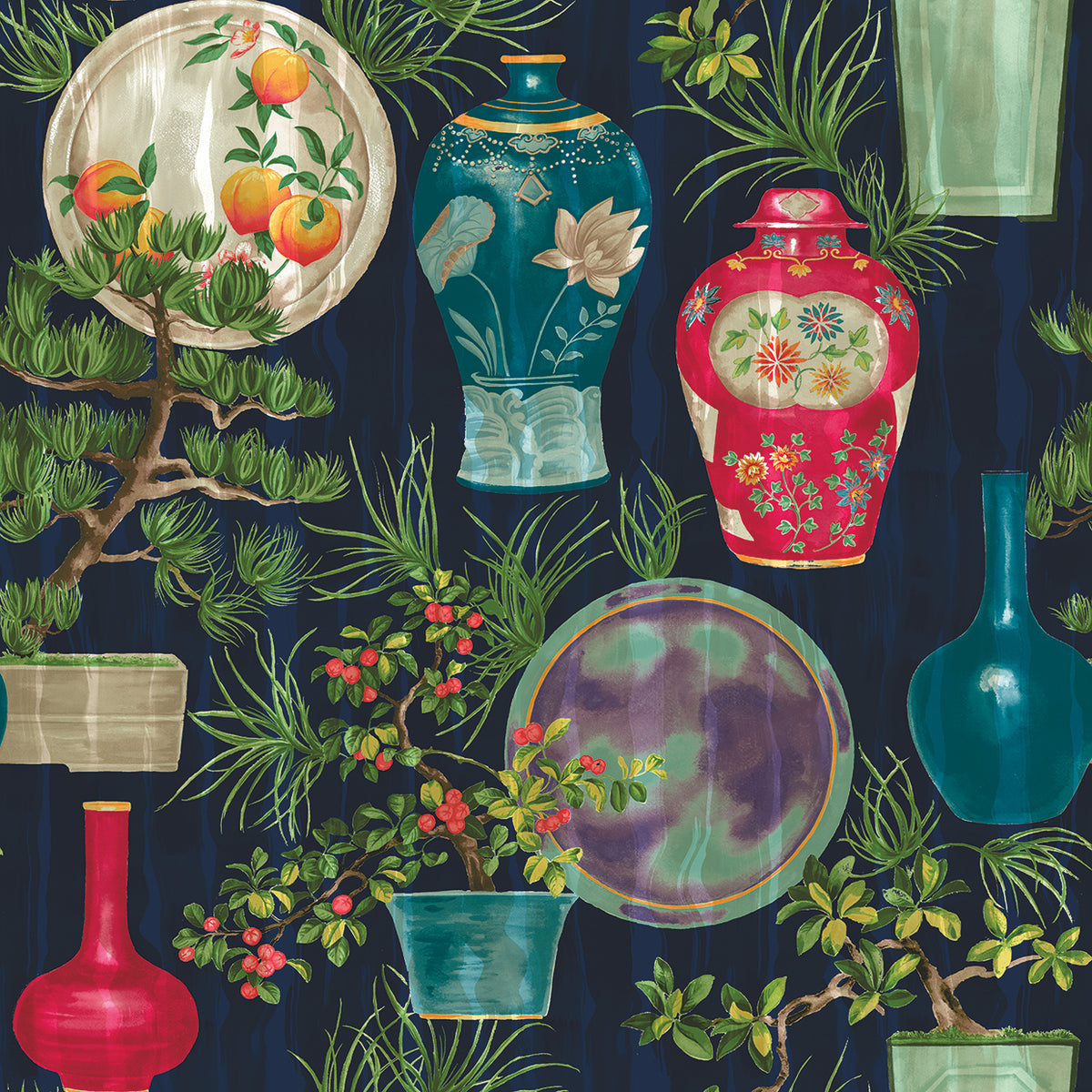 Japanese Vases Blue