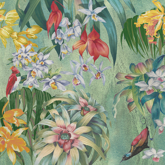 Jungle Orchids Canvas Art