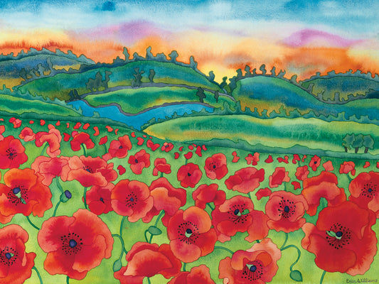 Magical Poppy Field Canvas Art
