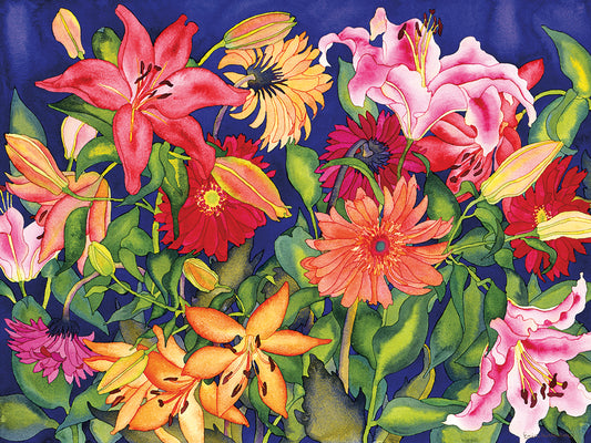 Lilies and Gerbers Canvas Art