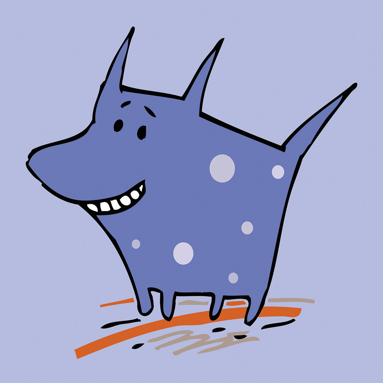 Purple Polka Dot Dog