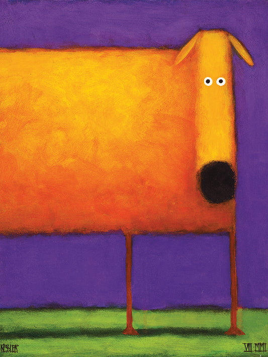 Orange Dog I Canvas Art