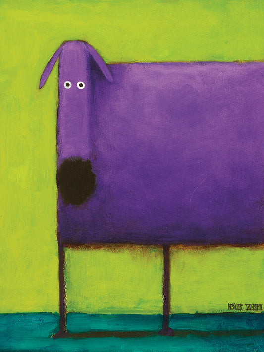 Purple Dog I Canvas Art