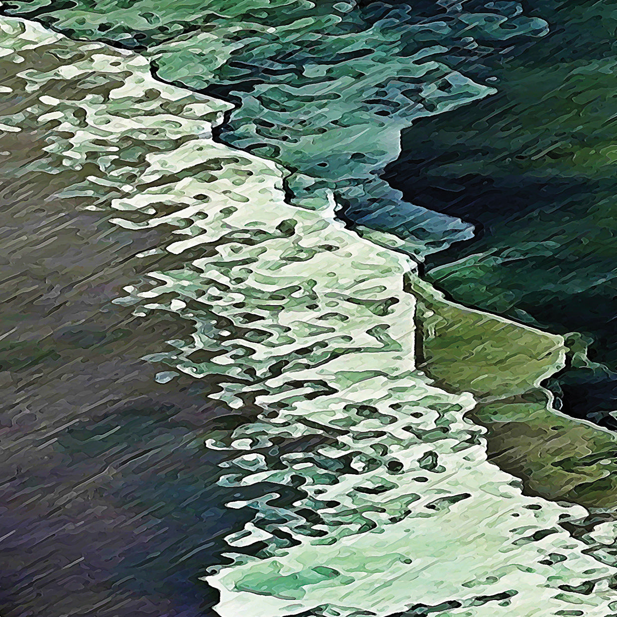 Arte de la lona de las costas tranquilas