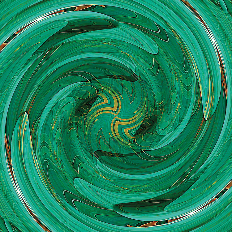 Arte de la lona del remolino esmeralda