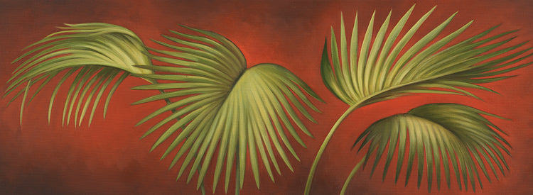 Palms On Burgundy 2