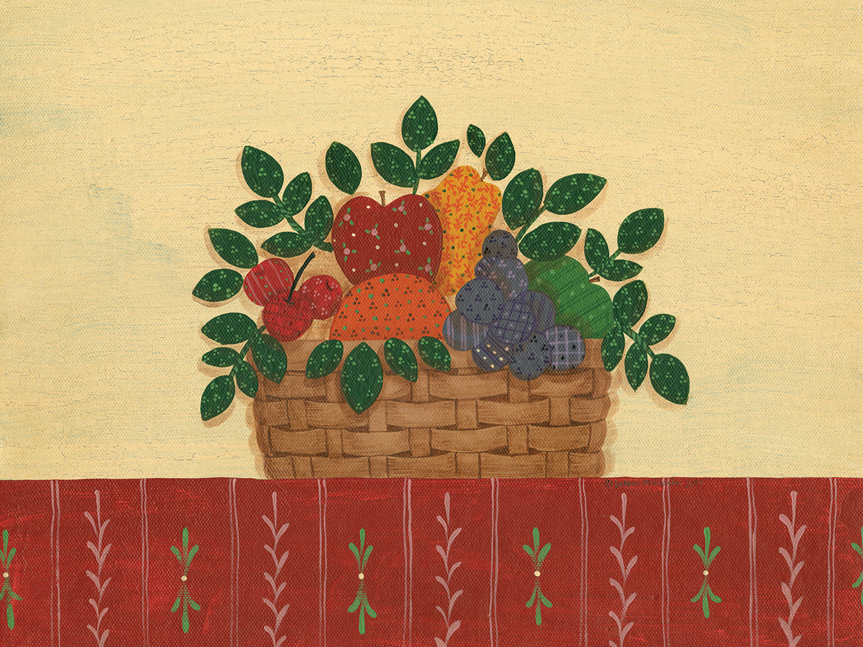 Fruit With Red Tablecloth