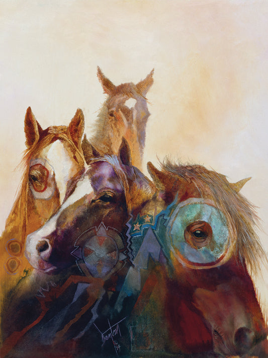 Indian Ponies Canvas Art