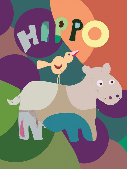 Hippo Canvas Art
