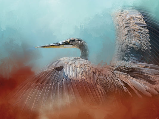 Emerging Heron Canvas Art