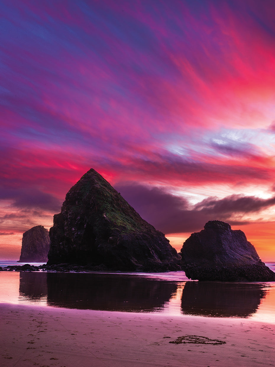 Three Seastacks At Cannon Beach