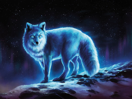 Ice Fox Canvas Art