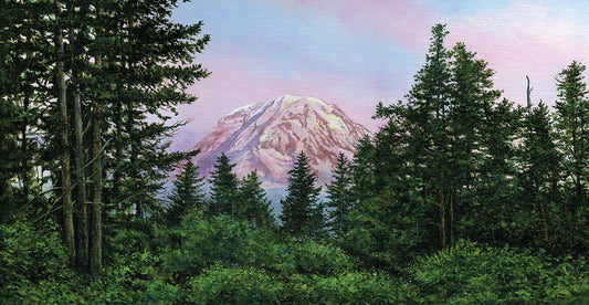 Pink Mountain Canvas Art