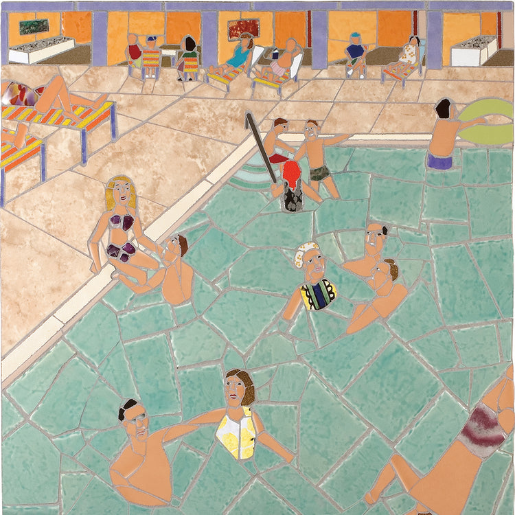 Cubierta de la piscina del paseo marítimo Lienzo
