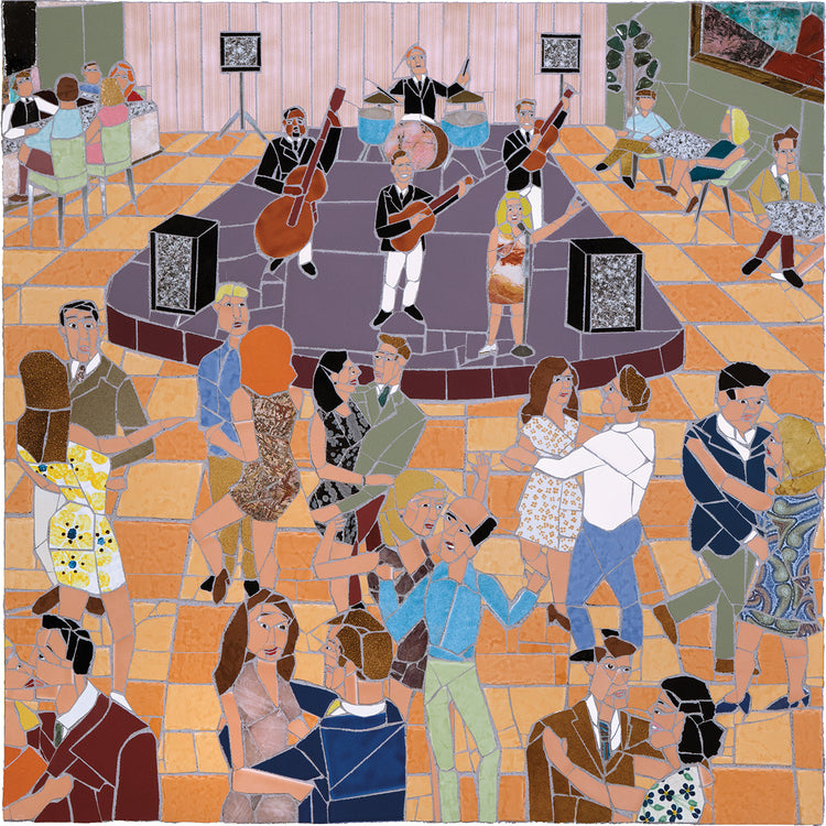 Arte de la lona del club de baile