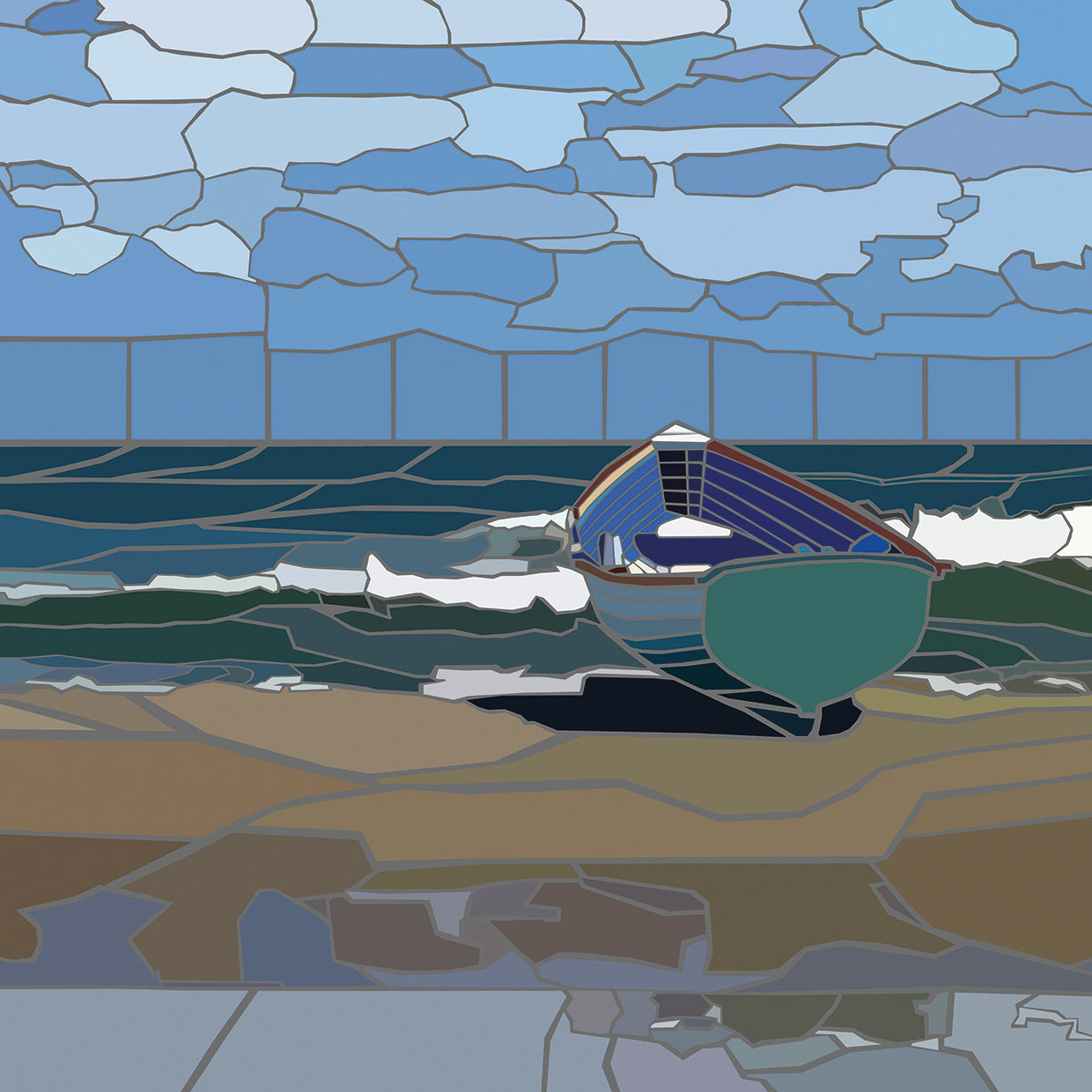 Ventnor City Beach Scene