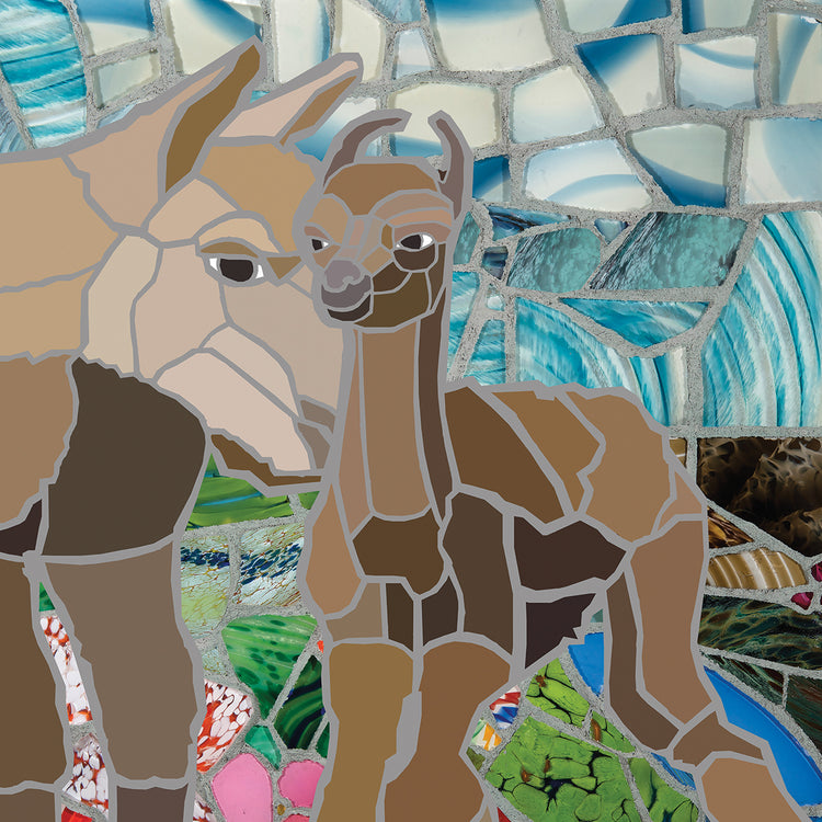 Mother and Calf Alpaca