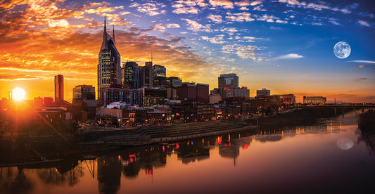 Nashville Sunset Canvas Art