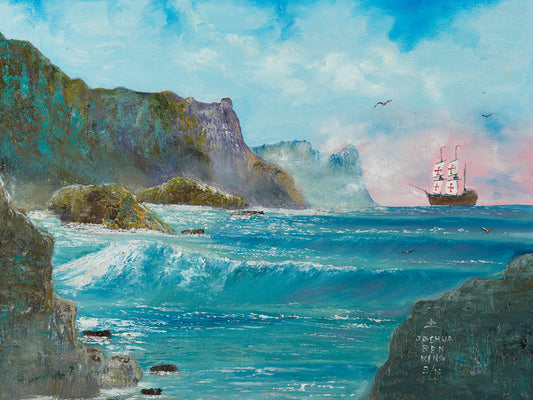 The Sacramento Portuguese Shipwreck off of Africa Canvas Art