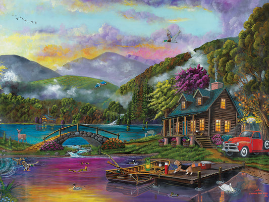 Paradise Lake Canvas Art