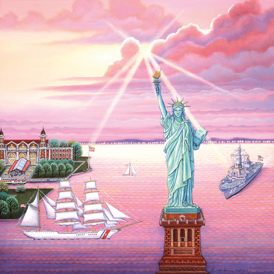 Statue of Liberty Sunset Canvas Print