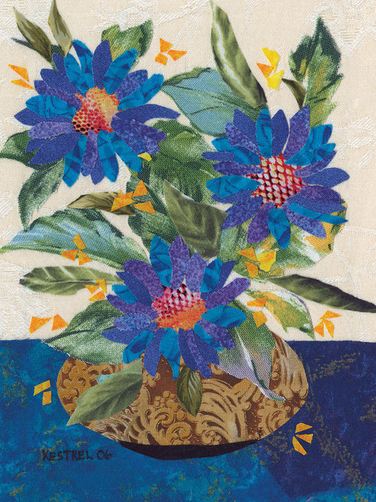 Blue Flowers Canvas Art