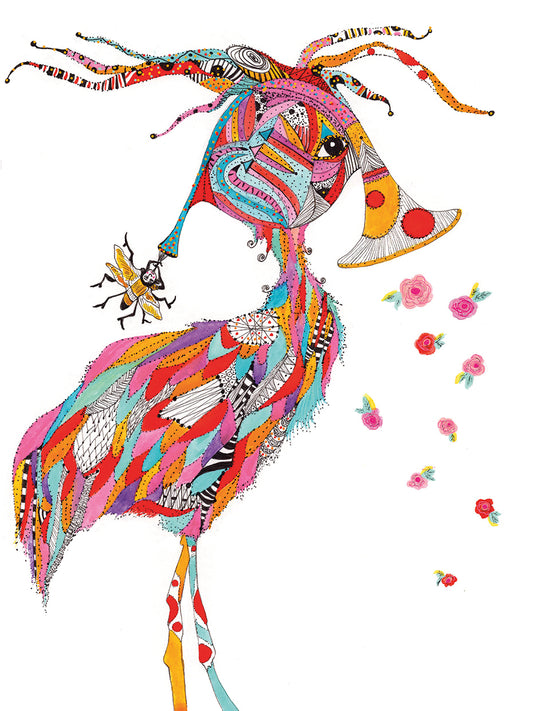 French Horn Bird Canvas Art