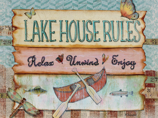 Lake House Rules Canvas Art