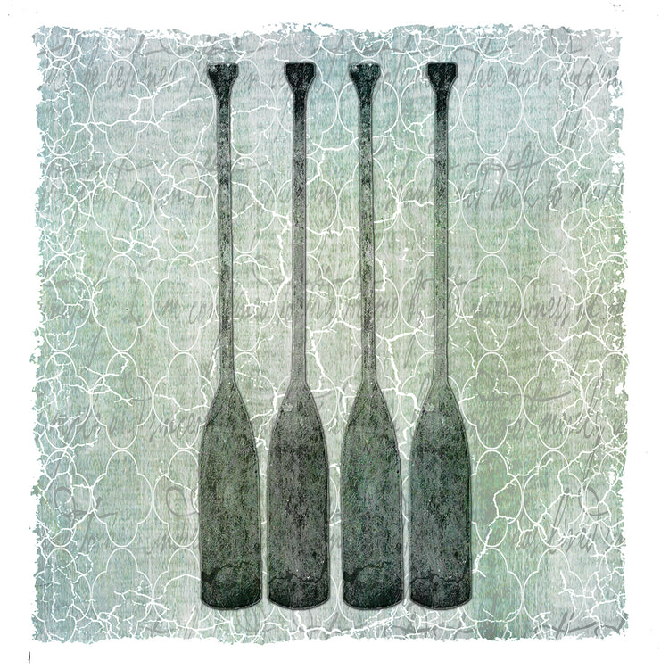 La vida es mejor en el arte de la lona de los remos del lago