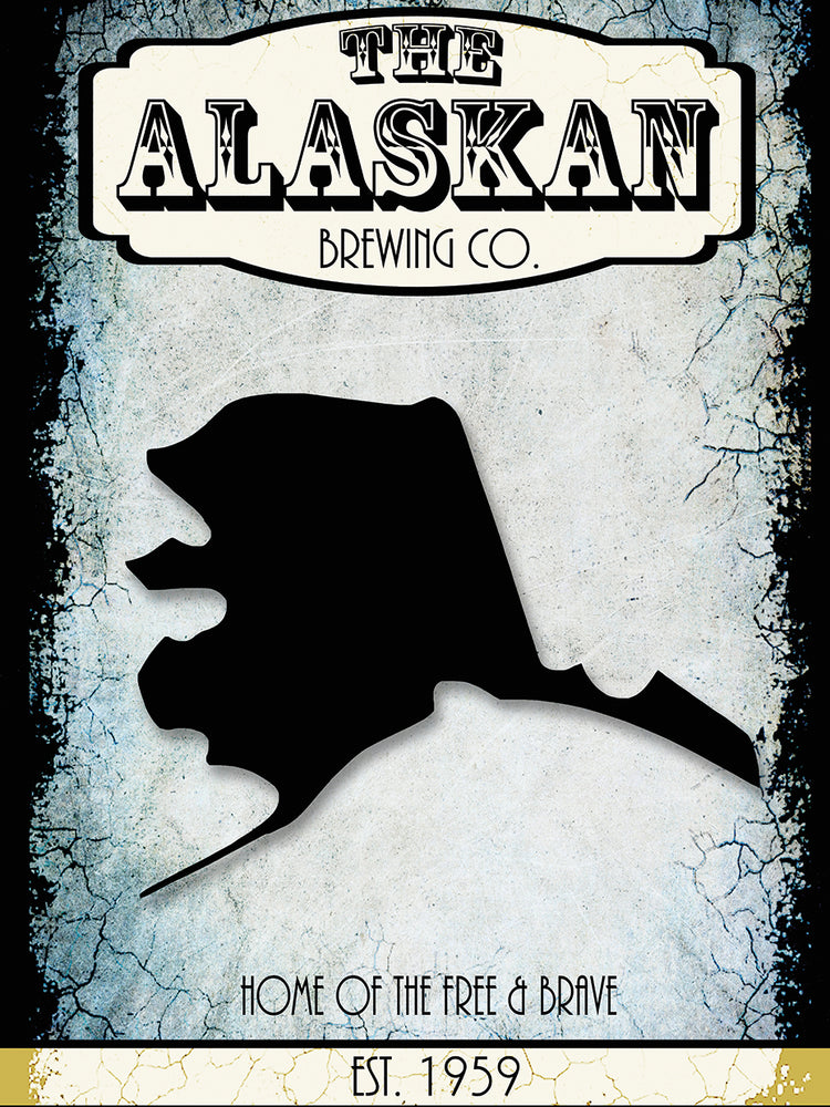 Estados Brewing Co - Arte de la lona de Alaska