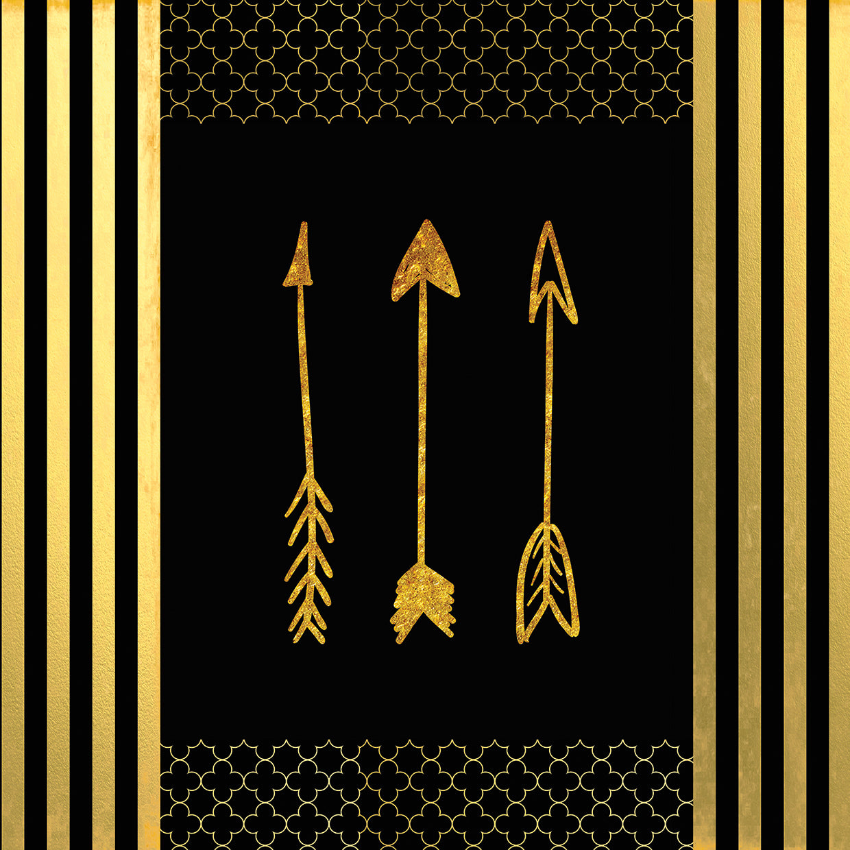 Black & Gold - Feathered Fashion Arrow