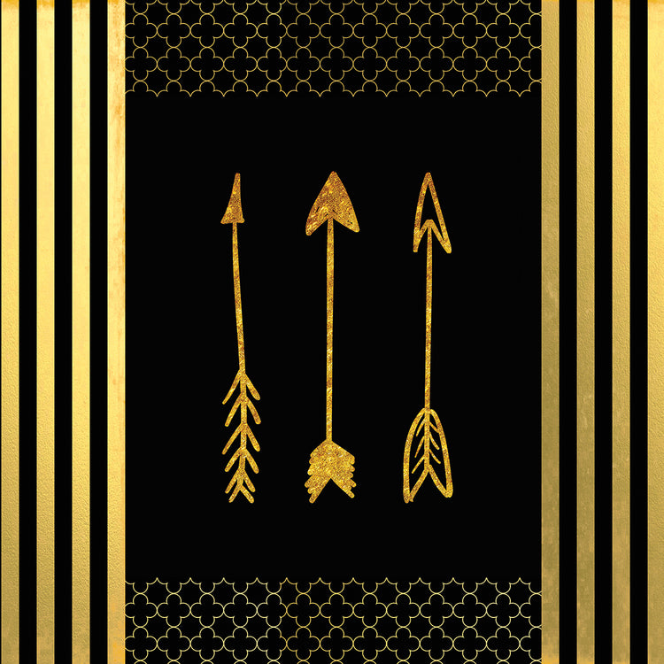 Black & Gold - Feathered Fashion Arrow