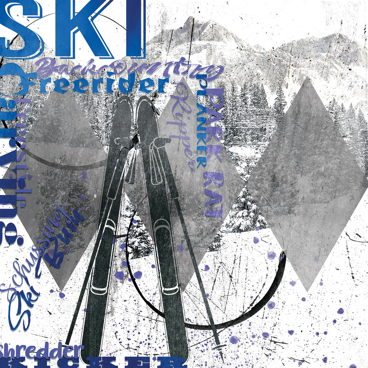 Extreme Skier Word Collage