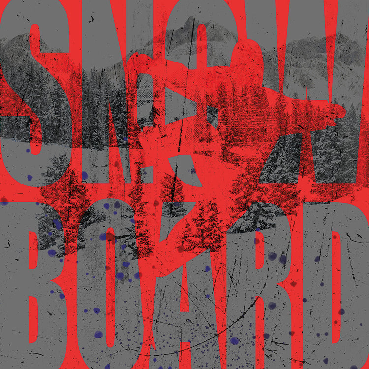 Extreme Snowboarder Word Collage Board