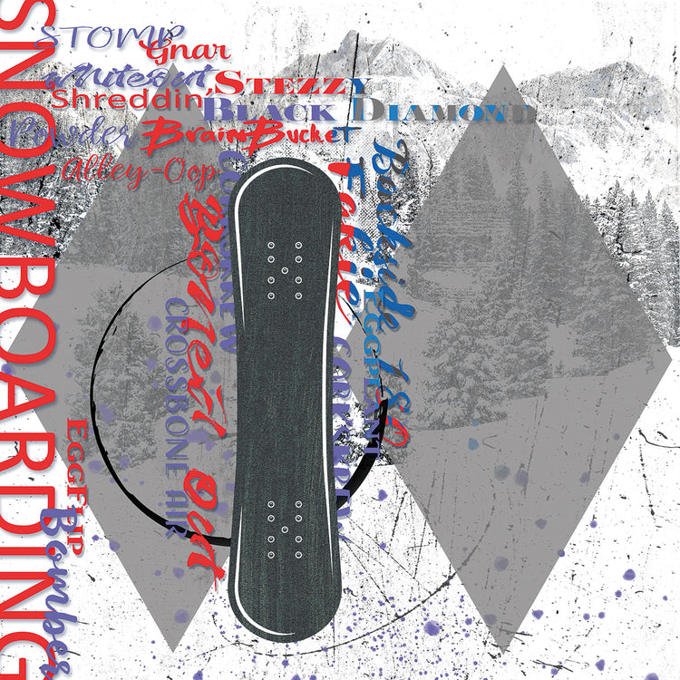 Extreme Snowboarder Word Collage