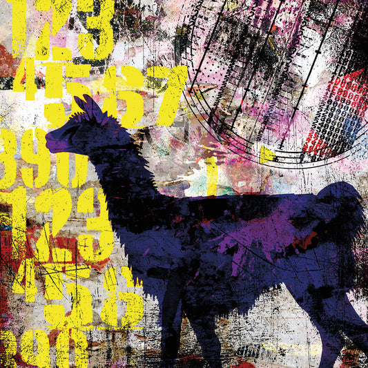 Painted Llama 1_Grunge