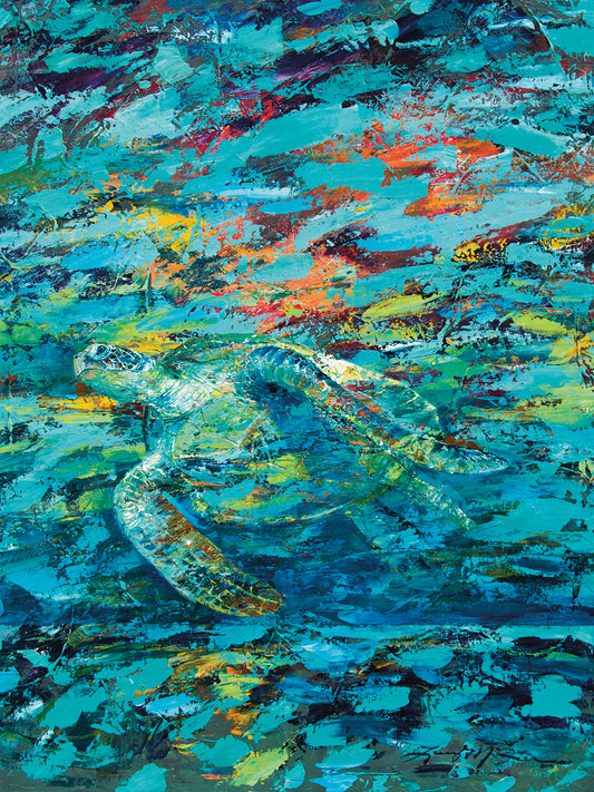 Kemps Ridley Turtle Hidden Treasure Canvas Art