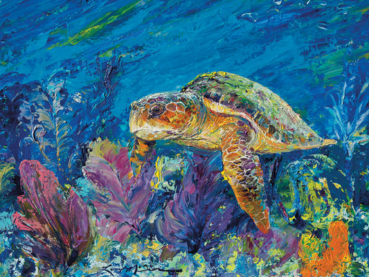 Loggerhead Turtle Canvas Art