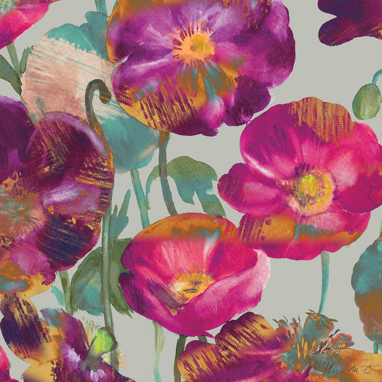 Amapolas desde mi ventana Crop1 Canvas Art