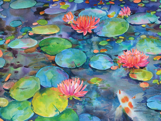 Water Lili Canvas Art