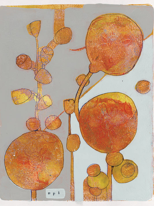 Orange Seed Pods 3 Canvas Prints