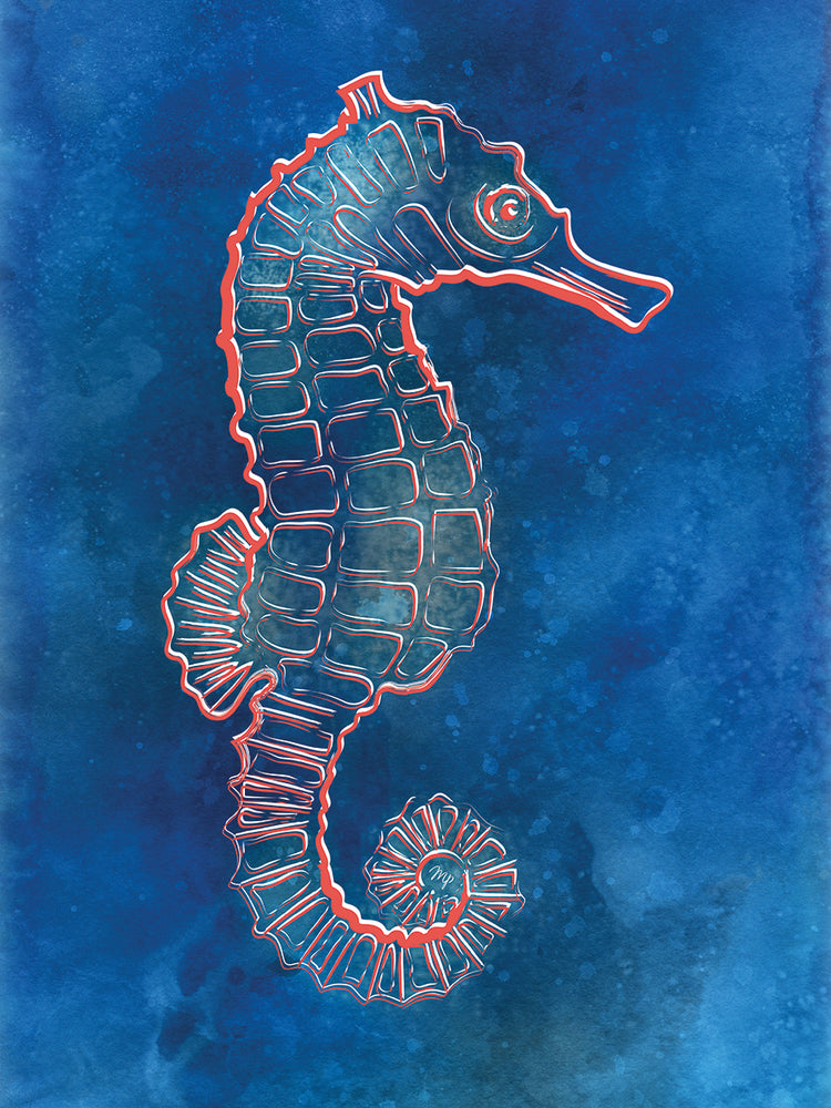 Orange Seahorse