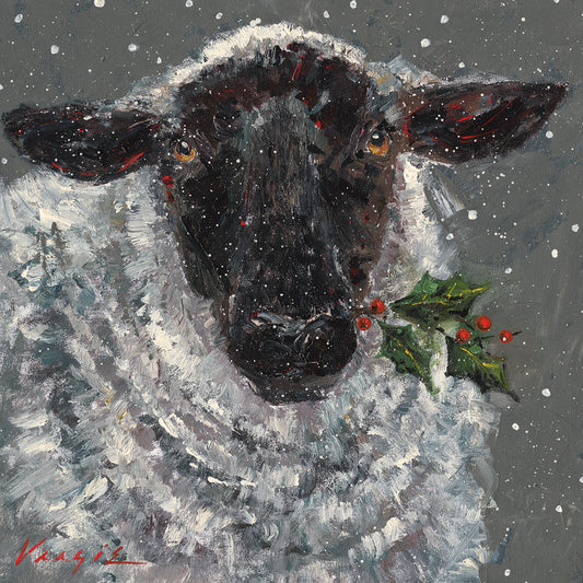 Wren the Christmas Sheep Canvas Art